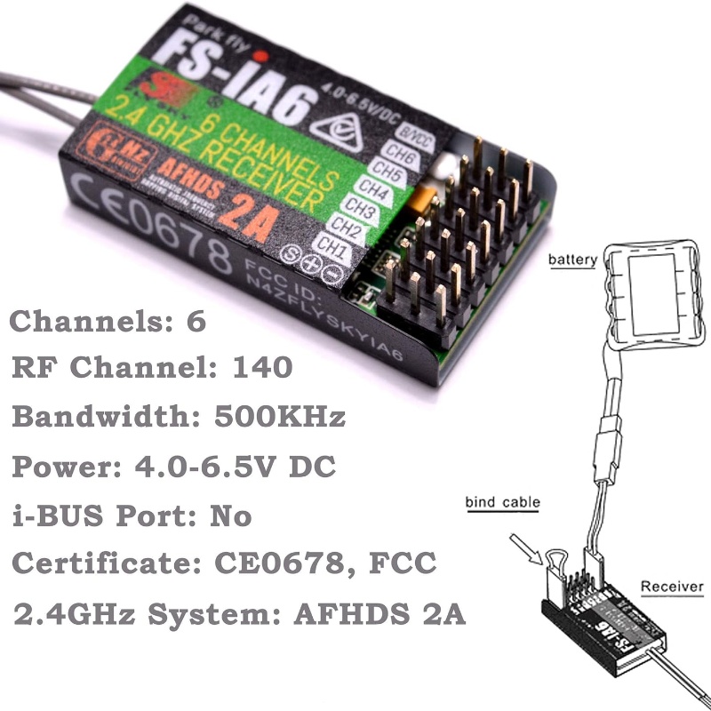 Flysky FS-IA6 Receiver 6CH Dua - Drone Racing Battery avis et prix