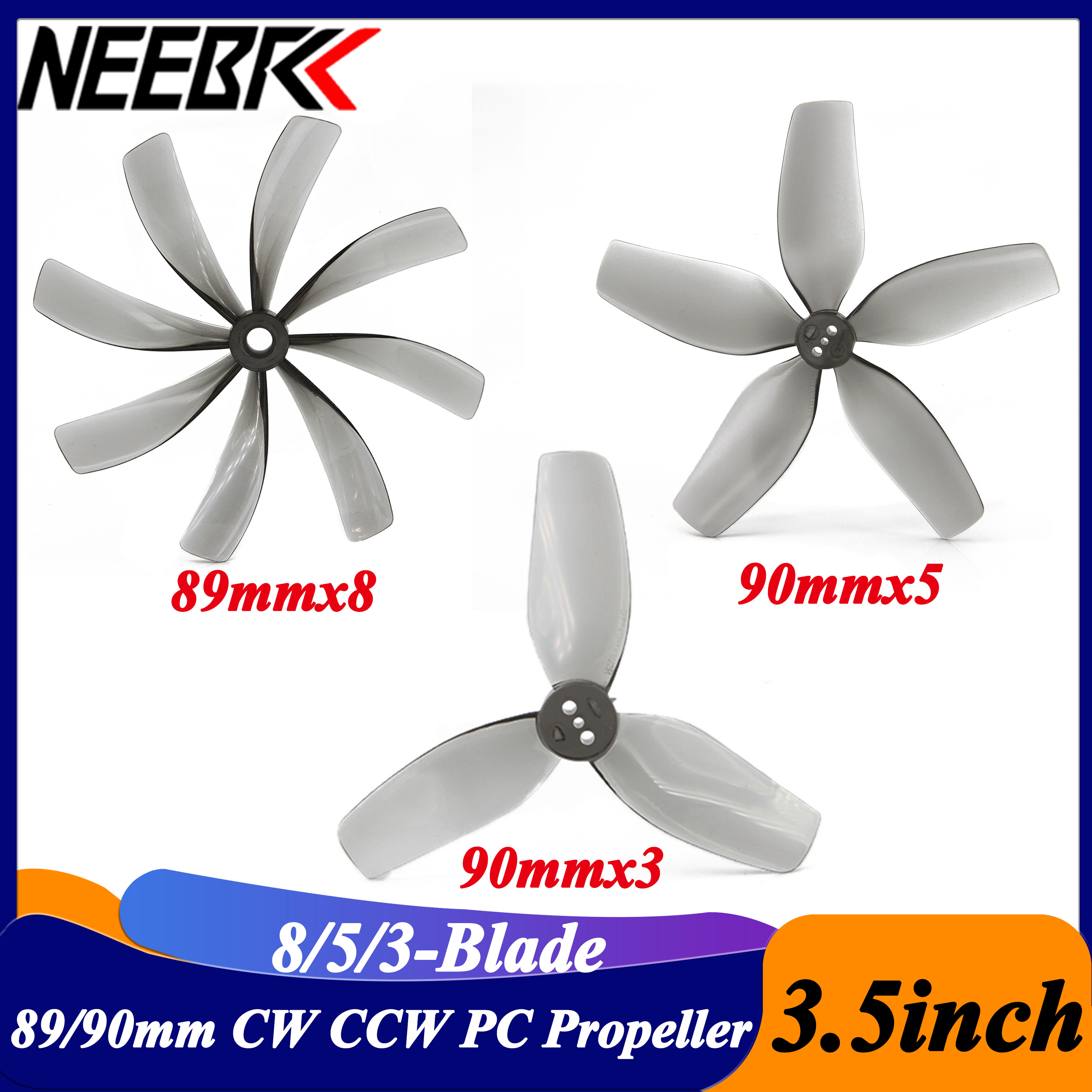 2Pairs 3.5inch 89x8 90x5 90x3  - Drone Racing Propeller avis et prix