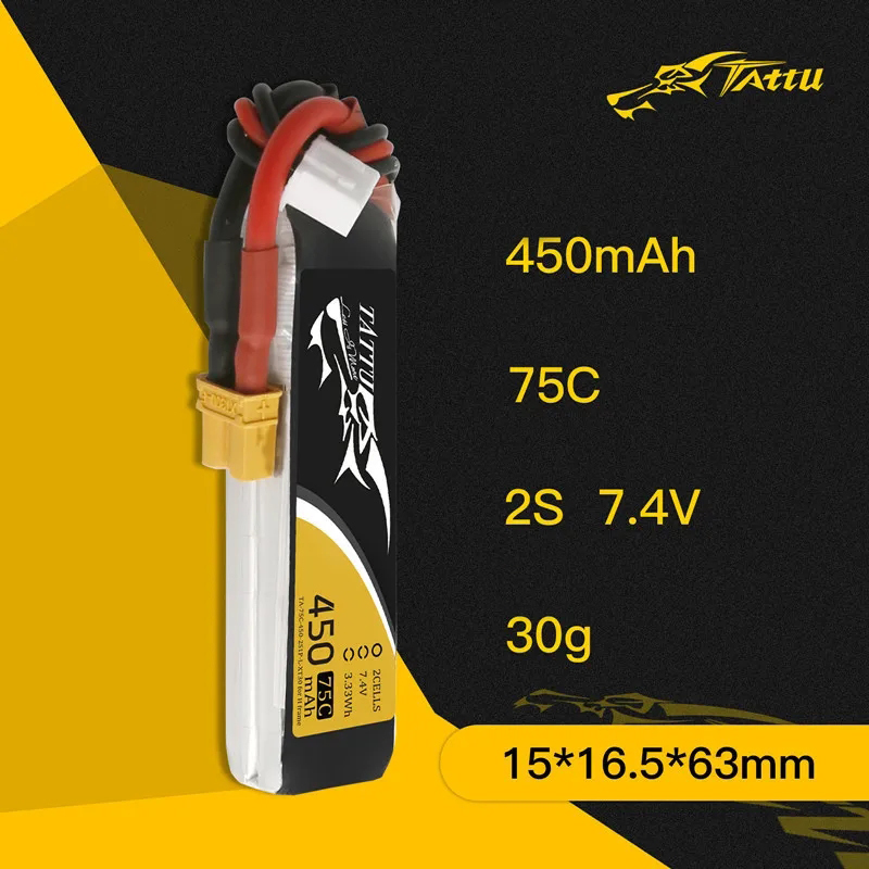 3Pcs NEW TATTU 450/500/550mAh  - Drone Racing Battery avis et prix