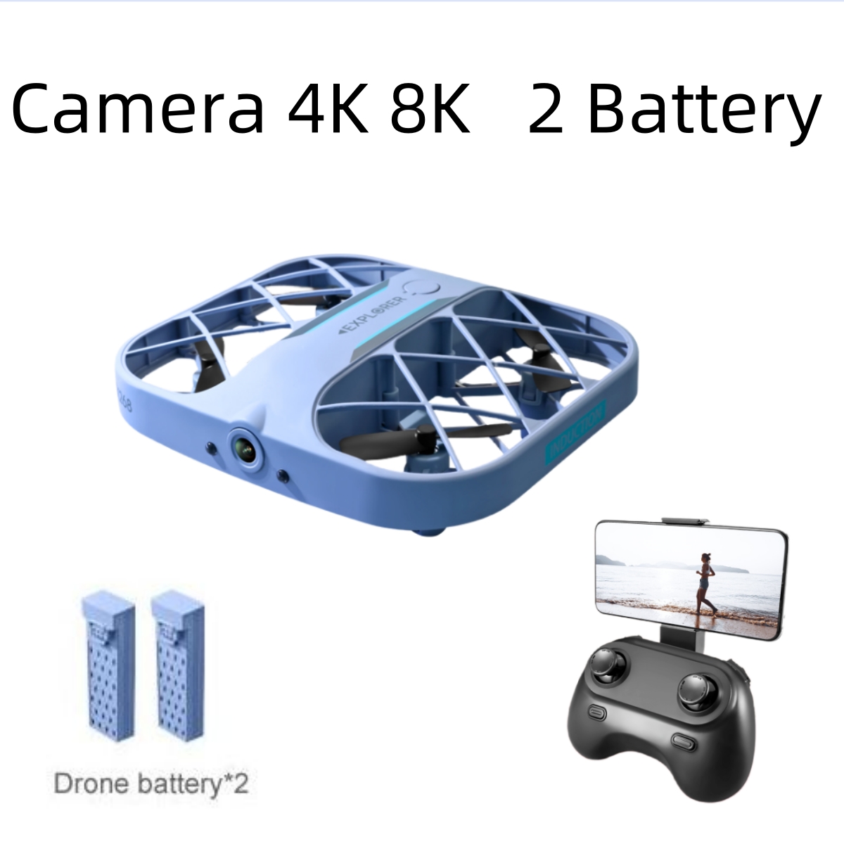 JJRC H107 FPV RC Drone with 2  - Drone Racing Battery avis et prix